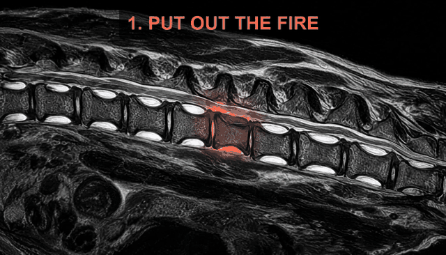 Put out the fire, then rebuild